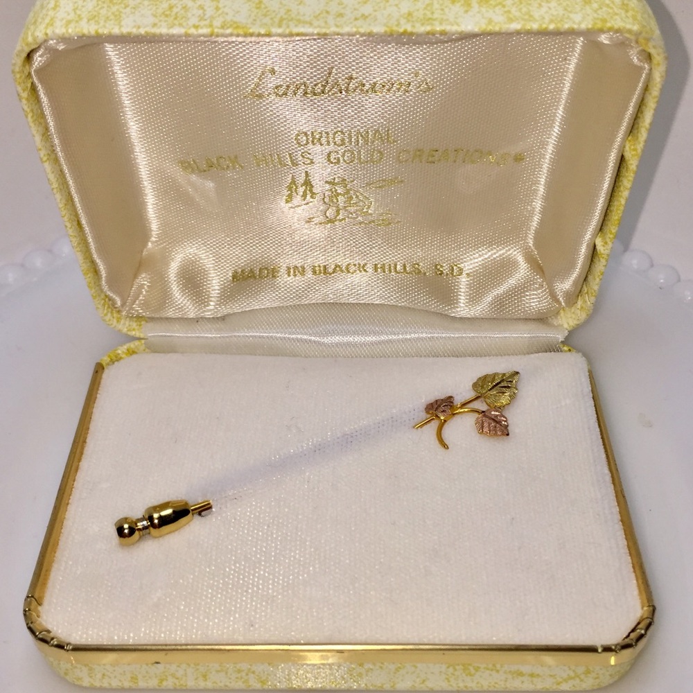 Vintage Black Hills Gold 12k GF Stick Pin